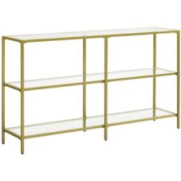 VASAGLE Table console doré