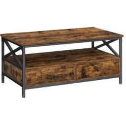 VASAGLE Table basse design X