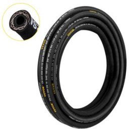 VEVOR Tuyau Hydraulique 1/4" x 100 m, Tuyau d'Essence 5800 PSI, Durite de Carburant en Caoutchouc Résistant avec 2 Tresses en Fil d'Acier, Durite de Carburant -20 à 140 ℃, Transférer Huile Hydraulique