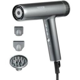 VEVOR Sèche-cheveux pro, 3 millions d'ions négatifs, moteur sans balais haute vitesse 108000 tr/min, 3 températures et 3 vitesses, sèche-cheveux léger avec buses et diffuseur pour maison et voyages