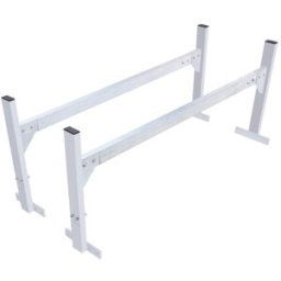 VEVOR Porte-Échelles de Toit pour Camionnette, Porte-Bagages en Alliage d'Aluminium 2 Barres, Barre de Toit Capacité de Charge 181 kg, Réglables 130-206 cm, Galerie de Toit pour Fourgonnettes, Voyage