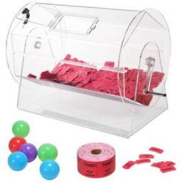 VEVOR Tambour de Tombola Loterie Loto en Acrylique, Cage pour Jeu de Bingo Transparente, Capacité 10000 Billets ou 300 Balles, avec 2 Clés, 565 x 1450 mm, pour Vote Événement Fête Salon Rassemblement