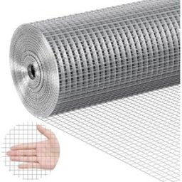 VEVOR Grillage métallique soudé 610 mm x 30,48 mm rouleau treillis métallique galvanisé à chaud maillage 12,7 x 12,7 mm clôture en fil de poule calibre 19 pour cages à lapins, jardin, petits rongeurs