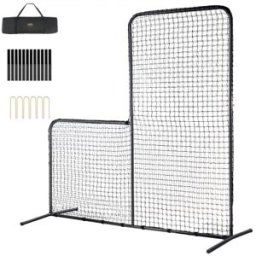 Filet de lancement de baseball à écran VEVOR L pour écran de softball de cage de frappeur 7x7 pieds