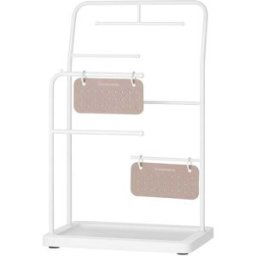 SONGMICS Porte-bijoux en métal, Blanc Nuage