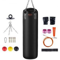 VEVOR ensemble de sacs de boxe lourds sac de boxe suspendu entraînement MMA avec chaîne non remplie
