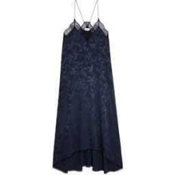 Zadig&Voltaire Robe Risty Soie Jacquard Encre - Taille M - Femme