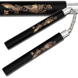 Nunchaku noir Dragon mousse - Idéal entraînement