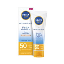 Crème Solaire Visage Anti Brillance Matifiante SPF50 - Medium 40 ml