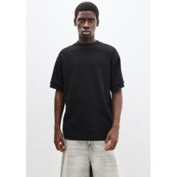 Pull&Bear Sweat À Manches Courtes Interlock Noir L male