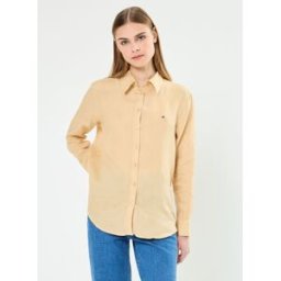 Linen Relaxed Shirt WW0WW42037 par Tommy Hilfiger Beige 38 Accessoires