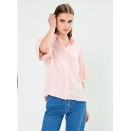 Linen Ss Shirt WW0WW41392 par Tommy Hilfiger Rose 34 Accessoires