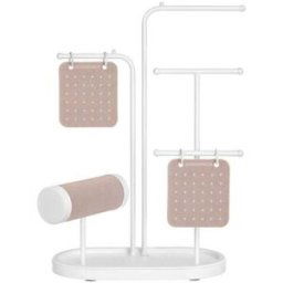 SONGMICS Porte-bijoux présentoir en métal, Blanc Nuage