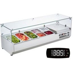 Station de préparation de pizza à salade réfrigérée de comptoir VEVOR 150 W garde-verre CE
