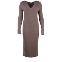 Robe longue moulante en maille col v Femme CALVIN KLEIN