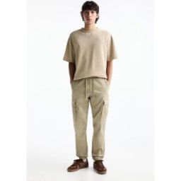 Pull&Bear Pantalon Jogger Cargo Beige S male