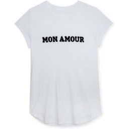 Zadig&Voltaire T-Shirt Woop Mon Amour Blanc - Taille L - Femme