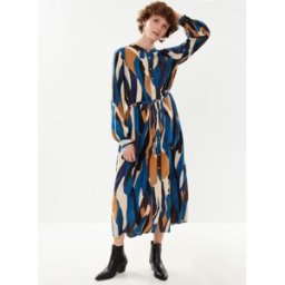 BYHISIA LONG DRESS - par B-Young Bleu 38 Accessoires