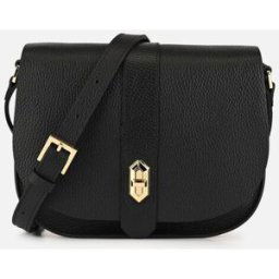 Sac besace A rabat avec fermoir Top Double par Lancaster Noir T.U Sacs
