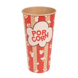 Pot pop-corn en kraft naturel 720 ml - carton de 1000 units