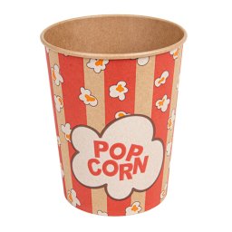 Pot pop-corn en kraft naturel 960 ml - carton de 500 units