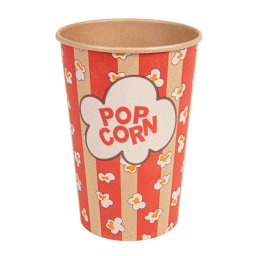 Pot pop-corn en kraft naturel 1380 ml - carton de 500 units