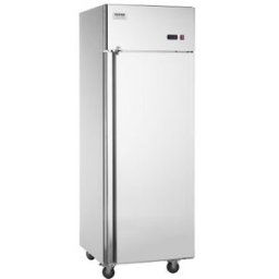 VEVOR Réfrigérateur Commercial 570 L, Armoire Réfrigérée Positive à Portée de Main 1 Porte, en Inox, Dégivrage Automatique, Contrôle de Température -2 à 8℃, 3 Étagères et 4 Roues, Cuisine Restaurant