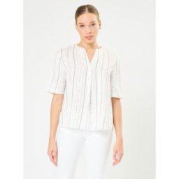 Foulard Stp V-Neck S WW0WW42727 par Tommy Hilfiger Blanc 34 Accessoires