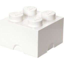 Lego Brique de rangement 4 tenons - blanc