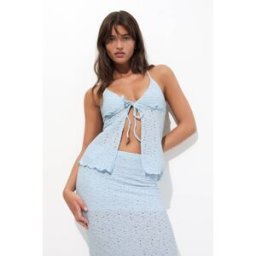 Pull&Bear Top À Bretelles Avec Nœud Bleu clair S female