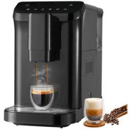 VEVOR Machine à Expresso Automatique 15 bars avec Broyeur 15 Niveaux de Mouture
