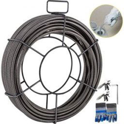 VEVOR Furet karcher 50pi 3/8po Tuyau pour karcher Flexible nettoyeur haute pression Tuyau serpentin pour toilettes bouchées eTôles éviers