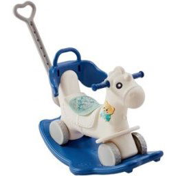 VEVOR Cheval à bascule 4 en 1 jouet à bascule enfants 1-3 ans avec planche bleu