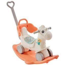 VEVOR Cheval à bascule 4 en 1 jouet à bascule enfants 1-3 ans avec planche rouge