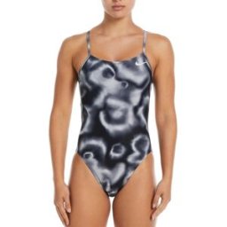 Maillot de bain 1 pièce femme Nike Hydrastrong Digi Haze Noir 34 Femme
