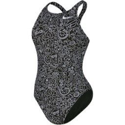 Maillot de bain 1 pièce femme Nike Hydrastrong Multi Print Noir 26 Femme