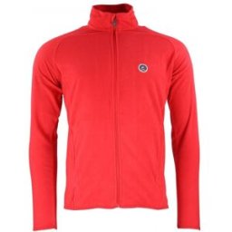 Polaire à capuche 1/2 zip Peak Mountain Rouge 2XL Homme