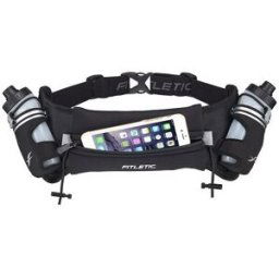 Ceinture d'hydratation avec deux gourdes Fitletic 2x250ml Noir S/M Mixte