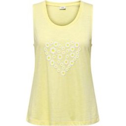 Top sans manches fleurs en relief jaune Femme JDY