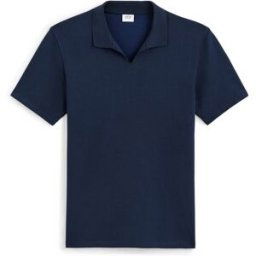 celio Polo regular col cubain en coton mélangé - marine BLEU MARINE
