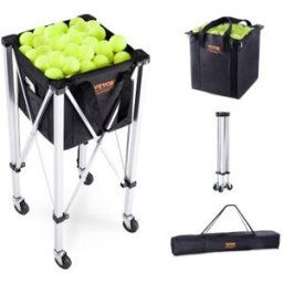 VEVOR Panier à balles de tennis chariot d'enseignement avec roues 180 balles