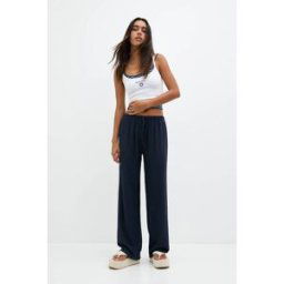 Pull&Bear Pantalon Rustique Basique Marin M female