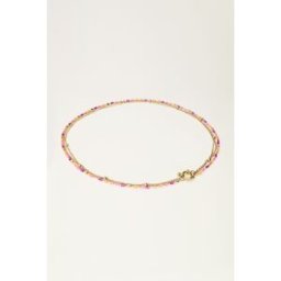 Collier triple avec perles orange et roses My Jewellery Doré One size femme