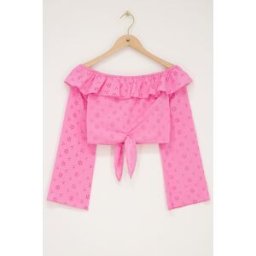 Topépaules dénudées rose avec broderie et nœud My Jewellery Rose XL femme