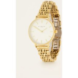 Montre braceletà maillons et cadran blanc rond My Jewellery Blanc/Argenté/Doré One size femme