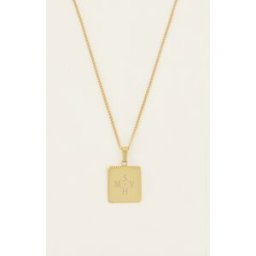 Collier long et médaillon carré à graver Atelier My Jewellery femme