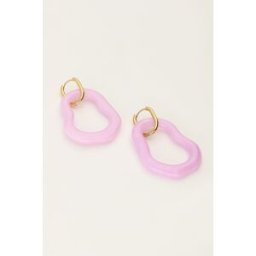 Maxi boucles d'oreilles Océan lilas My Jewellery Violet clair/Doré One size femme