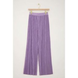 Pantalon plissé lilas avec ceinture élastique My Jewellery Violet/Violet clair L femme