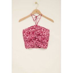 Crop top rose fleuri My Jewellery Rose M femme