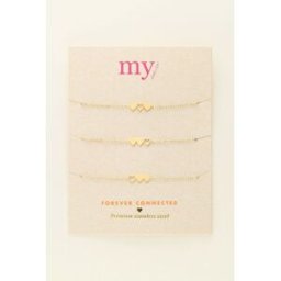 Set de 3 braceletsà 3 coeurs My Jewellery femme
